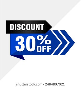 Stylish 30% Off Sale Tag - Creative Vector Illustration