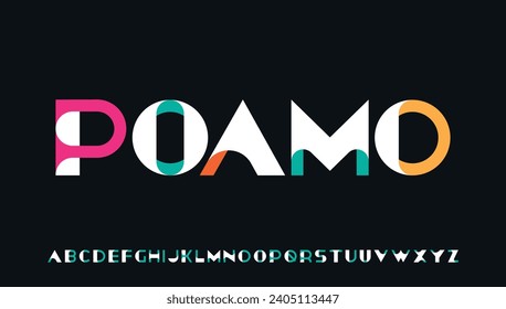 stylish 3d capital alphabet letter logo design