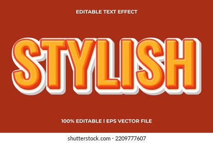 stylish 3d text effect with trendy theme. red text lettering typography font style