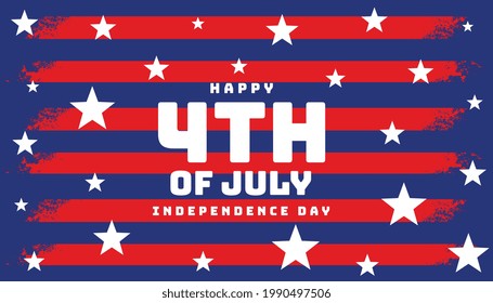 stylish 4th of july flag banner design