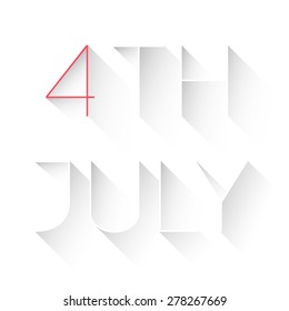 Stylish 4th of july text design