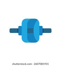 Stylish Ab Roller Icon for Workouts. Design of Fitness and Gym Icons.