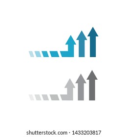 stylish abstract arrow logo vector icon