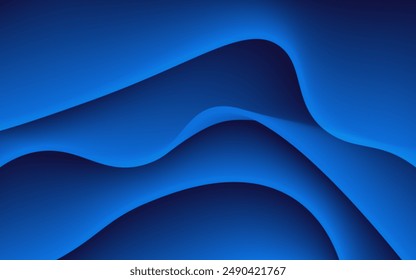 Stylish abstract art featuring blue waves and curves, creating a modern and dynamic visual perfect for digital backgrounds.
