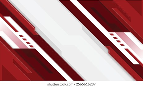 Stylish abstract background with bold red and white geometric lines and layered sharp accents.

