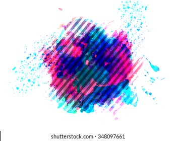 Stylish abstract background with colorful spalsh.