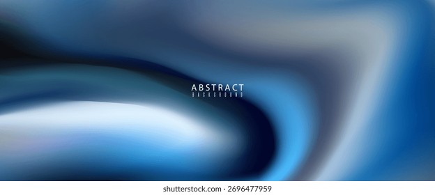 Elegante fondo abstracto con una mezcla de tonos azules y plateados con suaves efectos de remolino fluido. El gradiente que fluye crea