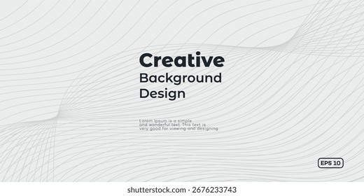 Stylish abstract background with flowing gray lines, perfect for websites, presentations, and digital projects. Clean, minimalist design. EPS 10.