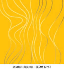 Stylish abstract background with flowing wave shapes in luxurious golden tones. Smooth curves and shimmering gradients create a sense of elegance and sophistication, perfect for invitations, packaging