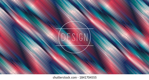 Stylish abstract background. Multicolor horizontal motion template. Glitch blurred background. For design, advertising banner, cover etc. 10 eps.