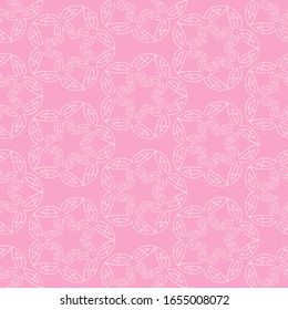 Stylish Abstract Background. Pink Color. Seamless Geometric Pattern. Texture Wallpaper. Vector Image.