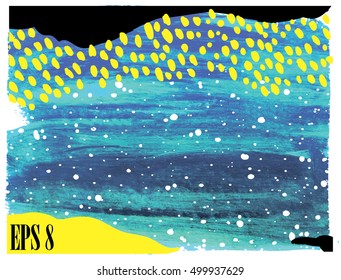 Stylish abstract background with triangles and dots . Points , shading , drawing by hand.