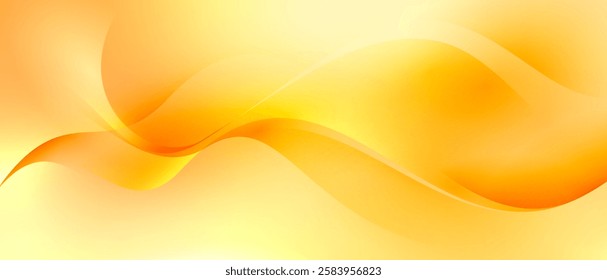 Stylish abstract background in warm orange tones with smooth, fluid wave patterns. Perfect for creative designs, modern posters, digital graphics, and elegant templates.