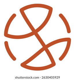 Stylish Abstract Basketball Logo Design