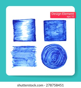 stylish abstract brush marker, set. Vector illustration 