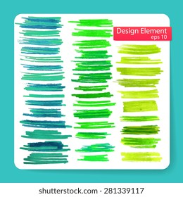 stylish abstract brush marker, set. Vector illustration  