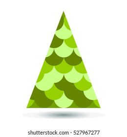 Stylish Abstract Christmas tree vector illustration.