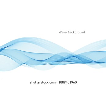 Stylish abstract decorative blue wave background