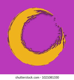 Stylish abstract design element .Brush abstract wave. Abstract brush stroke. Logo, icon, banner Design. Vector illustration. Can be use as element, icons, banner or background