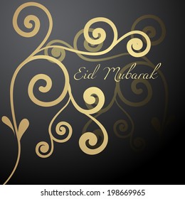 stylish abstract eid mubarak design