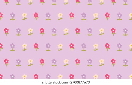 Stylish Abstract Flower Background. Cute Abstract Floral Seamless Vector. Colorful Botanical Print Vector Design. Perfect for textile design, wallpaper, wrapping paper