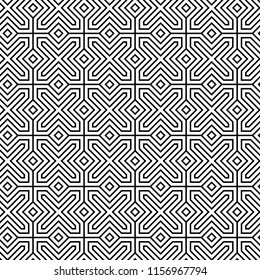 Stylish abstract geometric design, creative graphic style of black lines. Pattern vector