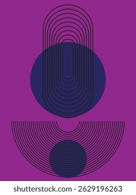 Stylish Abstract Geometry with Color Pop