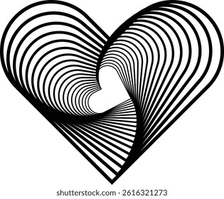 Stylish Abstract Heart Line Art For Lovers And Creatives