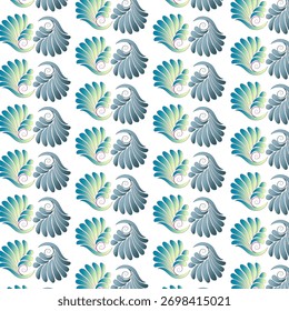 Diseño Abstractas elegante de la hoja en repetición inconsútil
