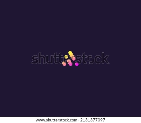 Stylish abstract logo design featuring a stylized letter A. Perfect for tech startups, modern brands, and innovative companies seeking a unique visual identity.  Gradient colors create a dynamic 