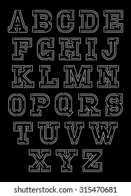 stylish abstract minimalist set of letters for decoration inscriptions