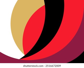 Elegante diseño Abstractas rojo y oro para proyectos visuales de Premium