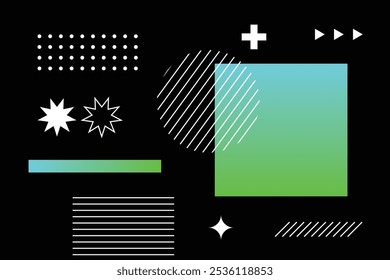 Stylish Abstract Shape Composition Background