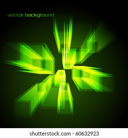 Elegante design de vetor abstrato com cor verde brilhante