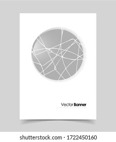 Stylish abstract vector presentation of art poster. Flyer design content background. Design layout template.