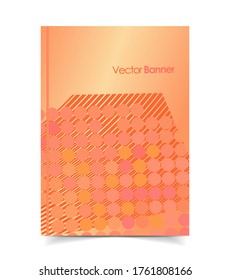 Stylish abstract vector presentation of art poster. Flyer design content background. Design layout template.