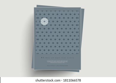 Stylish abstract vector presentation of art poster with decorative pattern. Flyer design content background. Design layout template.