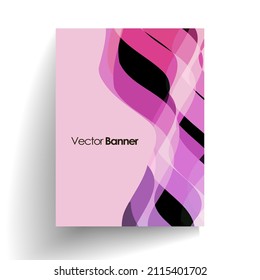 Stylish abstract vector presentation of art poster. Flyer design content background. Design layout template.