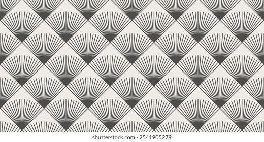 Stylish abstract vector seamless pattern with rays. Luxury design for wallpaper, covers, backdrops or decor