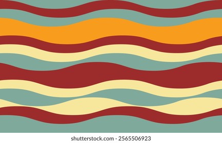 Stylish abstract wavy background with muted color palette. Perfect for websites, presentations, social media, and print designs.  Creates a retro, vintage vibe.