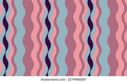 Stylish abstract wavy lines background in soft pastel colors. Perfect for website banners, social media posts, or textile design.