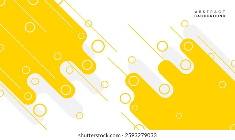 Stylish abstract yellow geometric fluid background