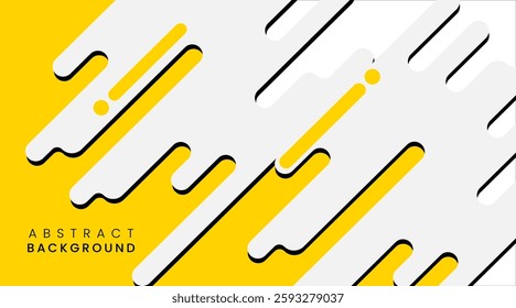 Stylish abstract yellow geometric fluid background