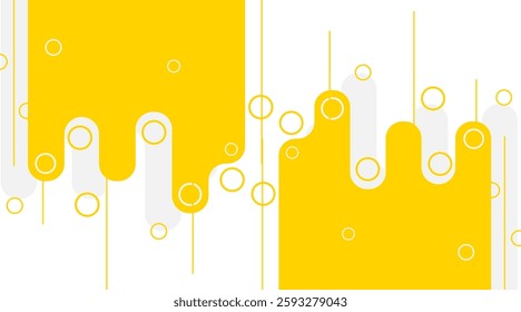 Stylish abstract yellow geometric fluid background
