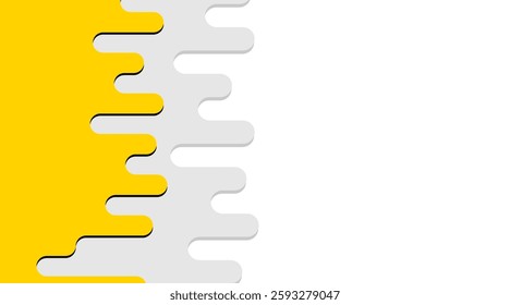 Stylish abstract yellow geometric fluid background