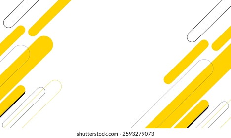 Stylish abstract yellow geometric fluid background