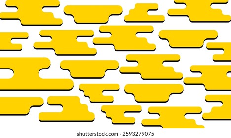 Stylish abstract yellow geometric fluid background