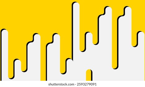 Stylish abstract yellow geometric fluid background