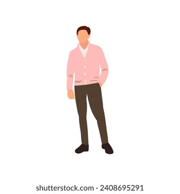 stylish adult pose in pink clothes clothing
