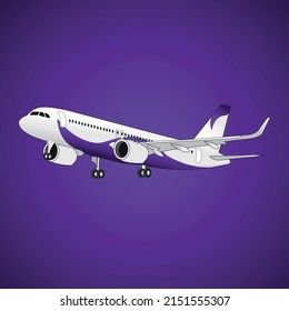Ilustración de vectores de avión con estilo, editable e imprimible